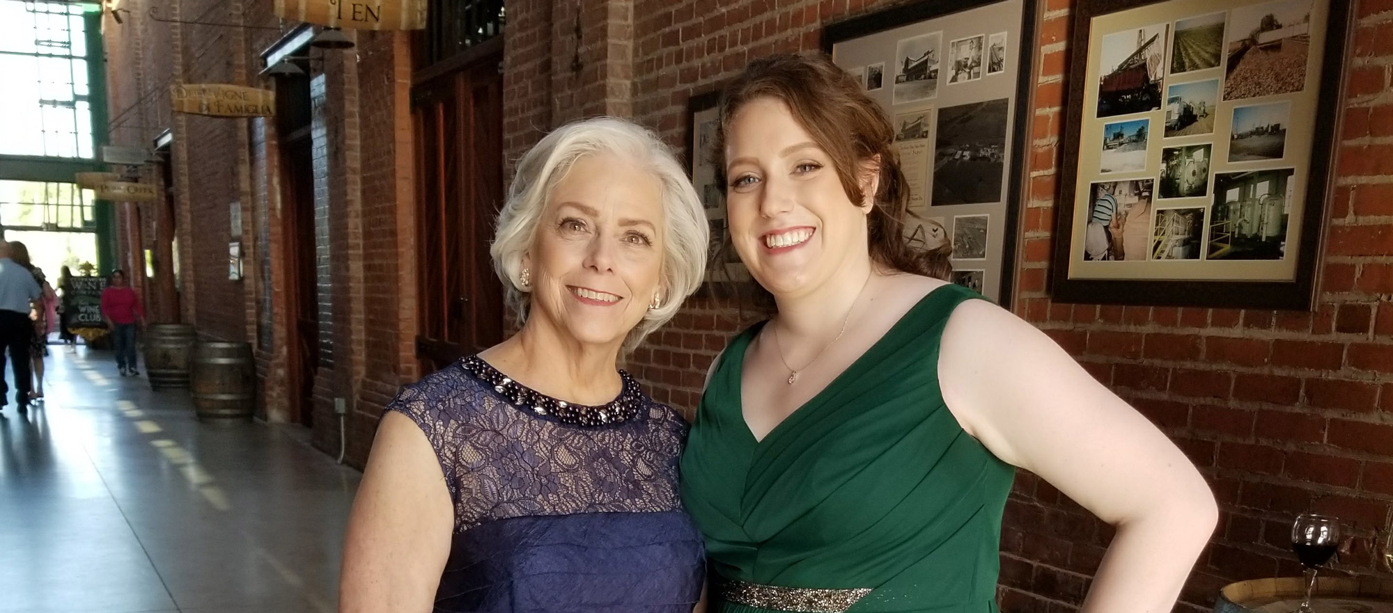 Allison celebrating with her mom