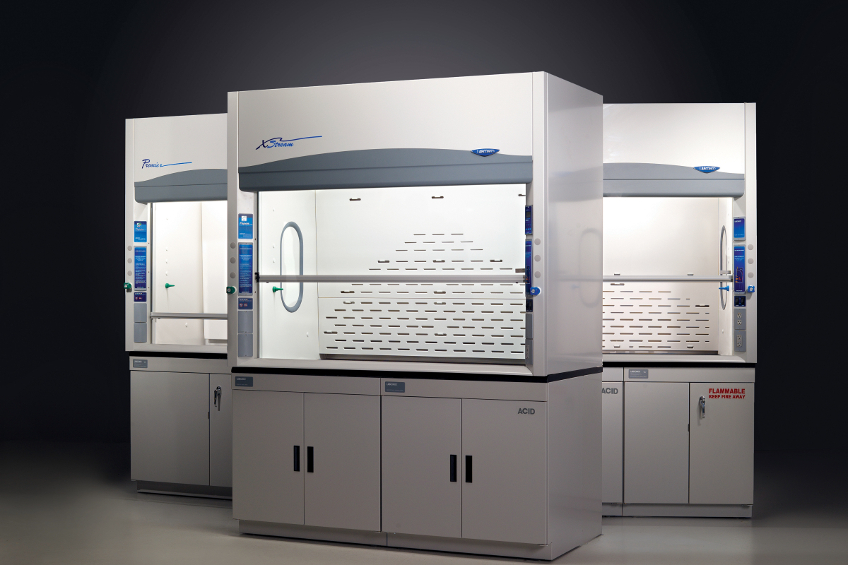 XStream Fume Hood with low-flow baffle pattern